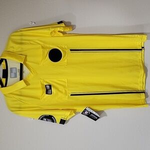 Official Sports Economy Soccer Referee Jersey Yellow & Black Men's size Medium